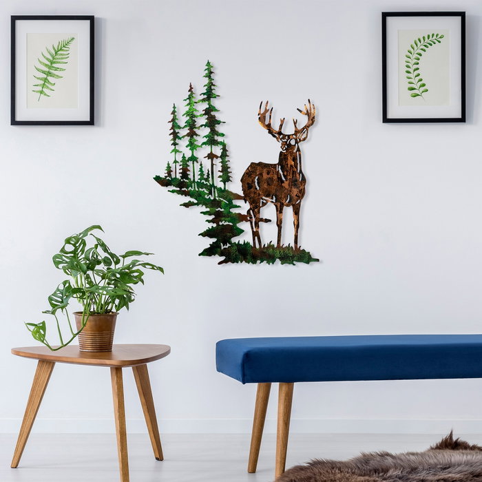 Wallity Deer 2 Escultura de Pared de Metal Multicolor Wallity Deer 2 Escultura de Pared de Metal Multicolor